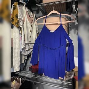 Off-the-Shoulder Spaghetti Strap Blouse